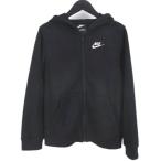  Nike NIKE спорт одежда тренировочный Parker жакет M чёрный серия черный Zip выше Logo вышивка ребра обратная сторона ворсистый женский 