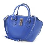 ショッピングサマンサタバサ サマンサタバサ Samantha Thavasa トートバッグ ハンドショルダー 2WAY ブルー系 レザー レディース