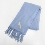 perula Poe roPER LAVORO muffler палантин бледно-голубой голубой Logo знак вышивка бахрома женский 