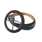 RH milano маленький ремень кожа натуральная кожа 44/80 чёрный серия черный булавка тип пряжка мелкие вещи женский 