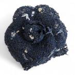  Chanel CHANEL твид черепаха задний цветок букетик брошь темно-синий серия темно-синий аксессуары женский 