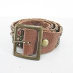  простой ремень кожа светло-коричневый тон Brown заклепки булавка тип пряжка мелкие вещи женский 