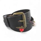  Glo задний люк язык do редкость GLORIA SANTANDREA простой ремень кожа чёрный серия черный бисер булавка тип пряжка мелкие вещи женский 