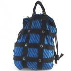 ダンヒル dunhill RADIALL ラディアル MK2 2WAY トート バックパック リュック 幾何学模様 ハトメ ブルー イタリア製 メンズ