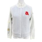 aruchibioarchivio Golf одежда длинный рукав кардиган вязаный 38 белой серии белый сделано в Японии Zip выше Logo шерсть шерсть подкладка женский 