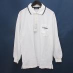  не использовался товар Dunlop DUNLOP Golf одежда рубашка-поло с длинным рукавом L белой серии белый половина кнопка вышивка боковой вырез с биркой мужской 