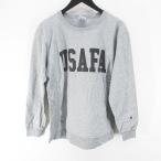 チャンピオン CHAMPION BEAMS 長袖 トレーナー スウェット 薄手 S 灰系 グレー ロゴ 刺繍 ワッペン 文字 プリント メンズ