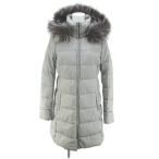 ショッピング毛皮 セオリー Theory 01-4309607 ダウンコート ラクーンファー 毛皮 P 灰系 グレー ジップアップ ポケット 裏地 無地 レディース