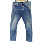 ディースクエアード DSQUARED2 Sexy Twist Jean S74LB0567 S30663 ロング丈 デニムパンツ ジーンズ 46 青系 ブルー ボタンフライ 加工 ラベ