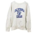 ショッピングミク ミクスタ Mixta 長袖 トレーナー XS 白系 ホワイト プリント 裏起毛 アメリカ製 USA メンズ レディース