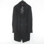  красный ковровое покрытие Red Carpet Пальто Честерфилд длинный длина M чёрный серия черный сделано в Японии шерсть шерсть одноцветный мужской 