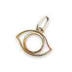 エルメス HERMES キュリオジテ チャーム 目 ゴールドカラー アイモチーフ ペンダント トップ フランス製 レディース