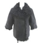  Marni MARNI W11GIMAK21NY0TW406 7 минут рукав жакет мутоновое пальто короткий соотношение крыло 38. пепел темно-серый кнопка-застежка карман шерсть 