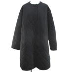  four si-for/c с хлопком стеганое пальто длинный длина L чёрный серия черный одноцветный кнопка-застежка подкладка женский 