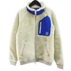 パーリーゲイツ PEARLY GATES ゴルフウェア ボア フリース ジャケット 4 ベージュ ダブルジップ 切替 刺繍 メッシュ裏地 リブ メンズ
