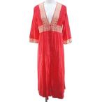  канава .rudaga Ran teGALLARDAGALANTE especial 7 минут рукав One-piece перо тканый длинный длина F розовый V шея вышивка гонки разрез женский 