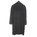 ショッピングダメージ キンロックアンダーソン Kinloch Anderson ステンカラーコート ロング丈 比翼 カシミヤ M 黒系 ブラック 日本製 ボタン ポケット 裏地 無地