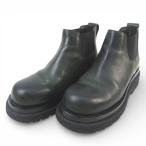 ショッピングヴェネタ ボッテガヴェネタ BOTTEGA VENETA ラグ チェルシーアンクルブーツ サイドゴアブーツ 39 グリーン レザー  メンズ レディース