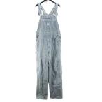  Big John Big John WORLD WORKERS SW502 полоса рисунок комбинезон длинный длина L синий серия голубой бирка кнопка сделано в Японии мужской 