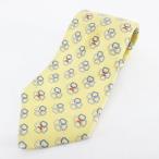  Chanel CHANEL шелк шелк галстук постоянный Thai CC Mark здесь Mark желтый оттенок желтого Италия производства общий рисунок мужской 