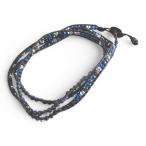 チャン ルー CHAN LUU 天然石 ビーズ レザー コード編み込み ロング ラップブレスレット