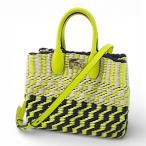 サルヴァトーレフェラガモ Salvatore Ferragamo スタジオボックス 2WAY かごバッグ トートバッグ ハンド ショルダー イエロー系 EZ-21 1450