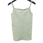  не использовался товар f-zf-chikowho's who Chico окантовка рисунок безрукавка cut and sewn топ F зеленый серия зеленый ребра обработка вышивка стрейч 