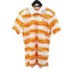  Le Coq s Porte .fle coq sportif QG1523 Golf одежда окантовка рисунок рубашка-поло с коротким рукавом L orange половина кнопка Logo вышивка боковой вырез 