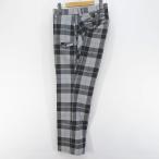  Munsingwear одежда MUNSINGWEAR Golf одежда в клетку длинный длина брюки слаксы 82 пепел серия серый Zip fly вышивка стрейч мужской 