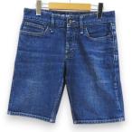 ten ветчина DENHAM Denim шорты 29 синий серия голубой Zip fly вышивка мужской 