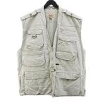 Woolrich WOOLRICH Vintage рыболовный жилет жакет XXL пепел серия светло-серый Zip выше стеганое полотно сетка переключатель me