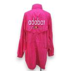  Adabat adabat GOLF Golf одежда непромокаемая одежда средний длина шляпа есть 2 пурпурный розовый Zip выше принт капот внутренности сделано в Японии reti