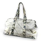  талон jiikedaKENJIIKEDA сумка "Boston bag" стеганое полотно комбинированный камуфляж одноцветный серый ткань кожа мужской 