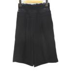  L mano Scervino ERMANNO SCERVINO половина длина Short юбка-брюки брюки 38 чёрный серия черный боковой Zip гонки переключатель Logo вышивка rete