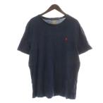 ポロ ラルフローレン POLO RALPH LAUREN Tシャツ カットソー 半袖 クルーネック ロゴ刺繍 XL 紺 ネイビー /NW36 メンズ