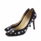 ジミーチュウ JIMMY CHOO パンプス ハイヒール ピンヒール スタースタッズ レザー 35.5 22.5cm 黒 ブラック /KH ●D レディース