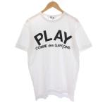 ショッピングコムデギャルソン プレイコムデギャルソン PLAY COMME des GARCONS AD2019 S/S T-Shirt Tシャツ カットソー 半袖 クルーネック ロゴ XL 白 メンズ