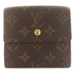 ショッピングルイ・ヴィトン ルイヴィトン LOUIS VUITTON モノグラム ポルトモネ ビエ カルトクレディ 財布 三つ折り Wホック 茶 ブラウン M61652 ■OH レディース