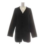 ショッピングラベンハム ラベンハム LAVENHAM ドライワックスカラーレスジャケット ノーカラージャケット ブルゾン シングル コーデュロイ 36 S 黒 SLJ1125 102