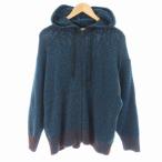 ユニクロ UNIQLO 22AW MARNI ミックスカラーニットオーバーサイズフルジップパーカ アウター XL 青