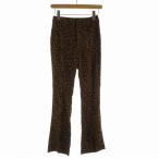  Lilly Brown Lily Brown flare pants Leopard леопардовая расцветка разрез 0 S чай Brown чёрный черный /RO женский 
