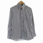 ショッピングINDIVIDUALIZED インディビジュアライズドシャツ INDIVIDUALIZED SHIRTS ボタンダウンシャツ ギンガムチェック 32 XS 青 ブルー 白 ホワイト /EE