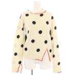 マルニ MARNI 23AW マルニードットセーター ニット 長袖 アシンメトリー 38 S アイボリー GCMD0481QO /KH レディース