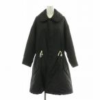 トリココムデギャルソン tricot COMME des GARCONS 中綿コート アウター ロング丈 丸襟 S 黒 ブラック /BB レディース