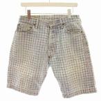 エヴィス EVISU パリス PARIS ショートパンツ ハーフパンツ チェック柄 W32 L35 赤 レッド 黒 ブラック /YT メンズ