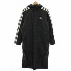 ショッピングベンチコート アディダス adidas ベンチコート アウター ロング フード M 黒 ブラック /YT メンズ