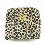 プラテージ PRATESI レオパードポシェット ショルダーバッグ ハラコ エナメル ヒョウ柄 切替 黒 ブラック アイボリー /BB レディース