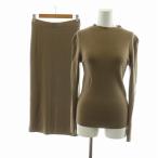  United Arrows UNITED ARROWS выставить 2 позиций комплект верх и низ узкая юбка вязаный ta-toru шея длинный рукав F Brown 