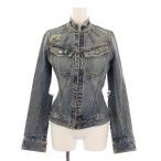 ドルチェ&ガッバーナ ドルガバ DOLCE&GABBANA VINTAGE デニムジャケット ジージャン Gジャン USED加工 36 インディゴ レディース