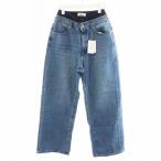 未使用品 ガリャルダガランテ 24SS ダブルウエストドロストデニム ジーンズ ジーパン 0 青 ブルー CLZ5041403A0001